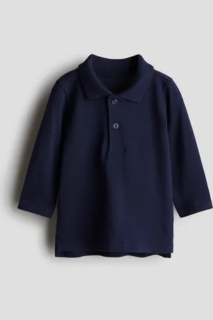 H&M Long-Sleeved Piqué Polo Shirt