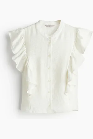 H&M Ruffle-trimmed Blouse