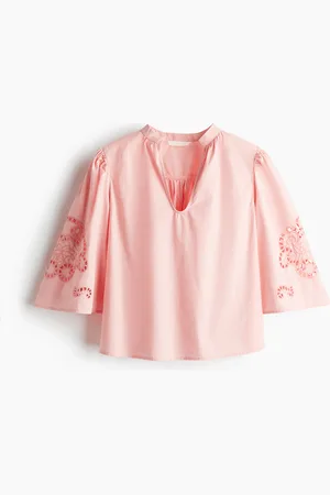 H&M Blouse with Eyelet Embroidery