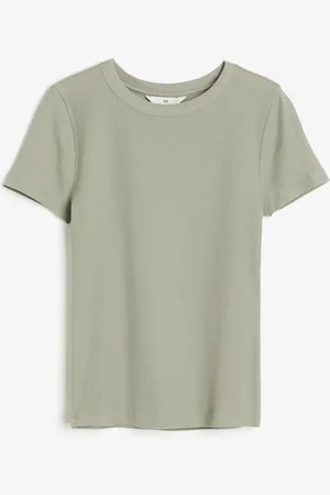 H&M Ribbed Modal-blend T-shirt