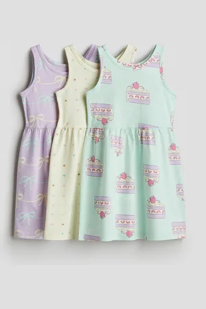 H&M 3-pack Printed Cotton Dresses
