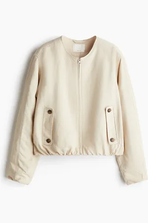 H&M Linen-Blend Bomber Jacket