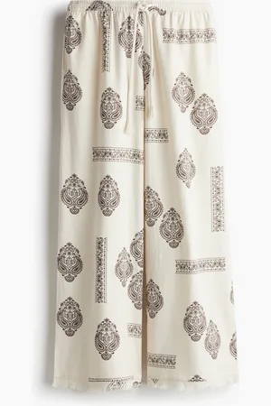 H&M Linen-Blend Drawstring Pants