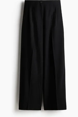 H&M Wide-Leg Linen-Blend Pants