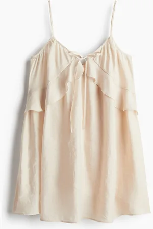 H&M Modal-blend Flounce-trimmed Dress