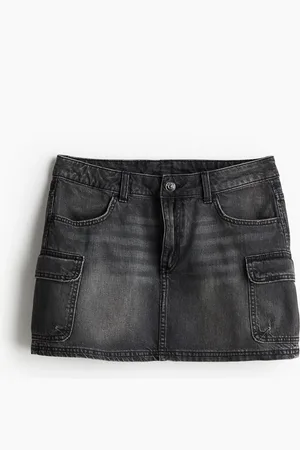 H&M Denim Cargo Mini Skirt