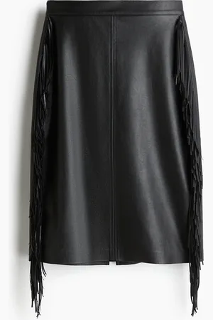 H&M Coated Skirt with Fringe