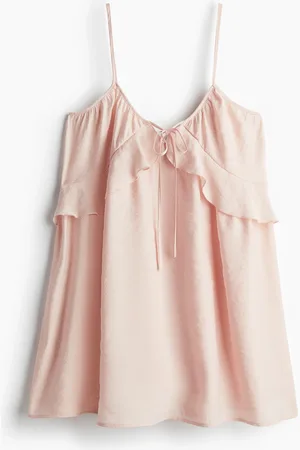 H&M Modal-blend Flounce-trimmed Dress