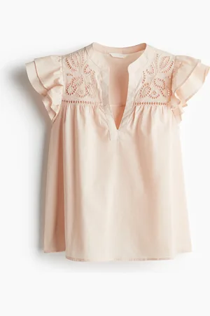 H&M Blouse with Eyelet Embroidery