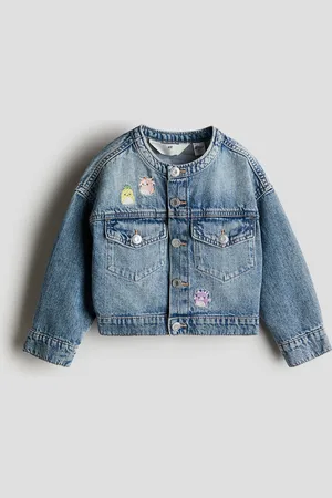 H&M Embroidered-Motif Denim Jacket