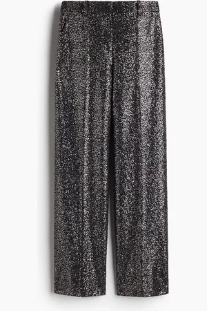 H&M Straight-Leg Embellished Pants
