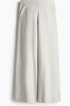 H&M Wide-Leg Linen-Blend Pants