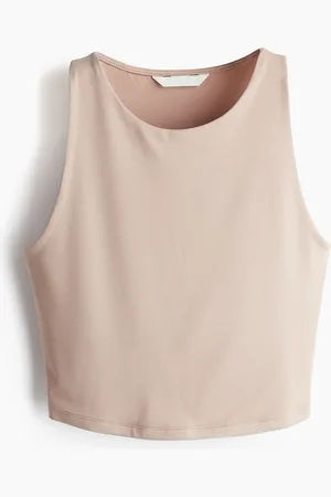 H&M Cropped Microfiber Tank Top