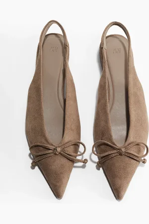 H&M Bow-Decorated Slingbacks