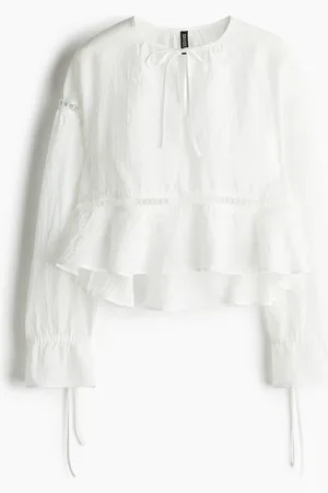 H&M Oversized Blouse with Lace Inset