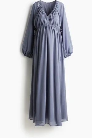 H&M MAMA Balloon-Sleeved Maxi Dress