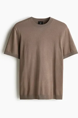 H&M Slim-Fit Fine-Knit T-Shirt
