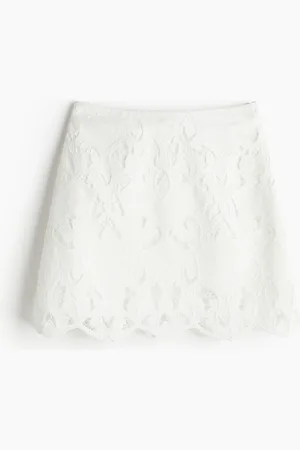H&M Skirt with Eyelet Embroidery