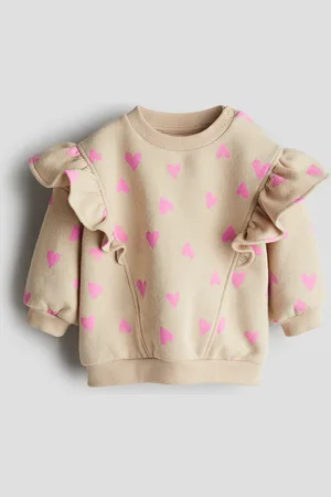 H&M Flounce-Trimmed Sweatshirt