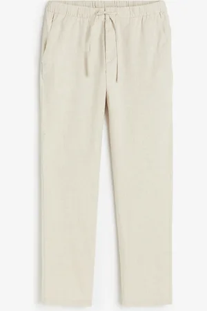H&M Regular Fit Linen-blend Pants