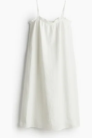 H&M Ruffle-trimmed Cotton Dress
