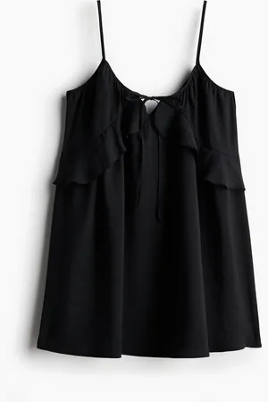 H&M Modal-blend Flounce-trimmed Dress