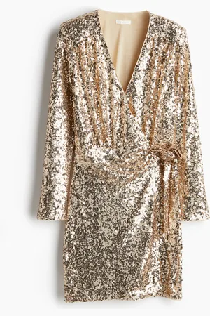 H&M Sequined Wrap Dress