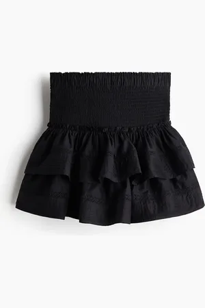 H&M Lace-Inset Tiered Skirt