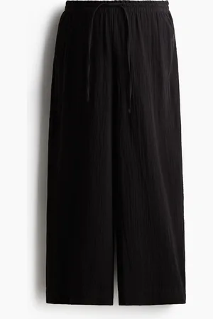H&M MAMA Wide-Leg Muslin Pants