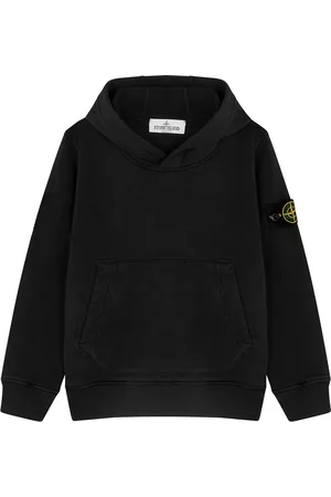 Stone Island Black Hooded Cotton Sweatshirt (6-8 Years)