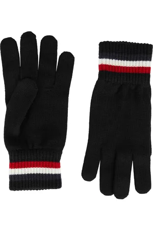 Moncler Black Wool-knit Gloves