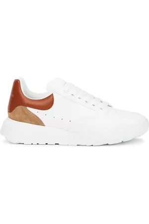 Alexander McQueen Court White Panelled Leather Sneakers - 8