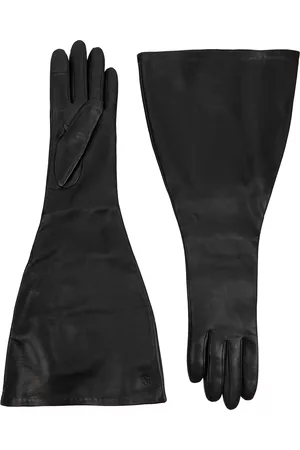 Handsome Stockholm Essentials Wide Leather Gloves - Black - M