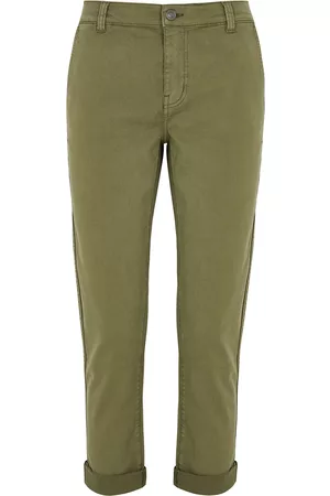 Current/Elliott The Confidant Army Green Trousers - Dark Green - W27