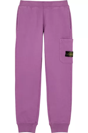Stone Island Women Sweats - Kids Purple Cotton Sweatpants (14 Years) - Fuchsia