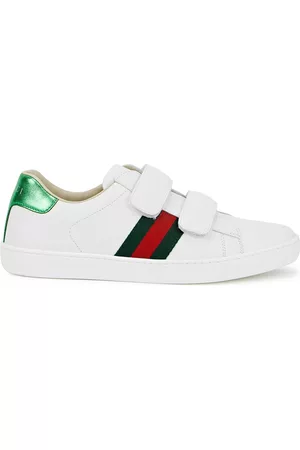 Gucci Kids Ace White Leather Sneakers (IT33.5-IT38) - Multicoloured - 2.5 Kids