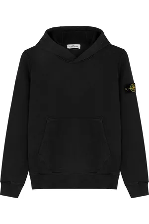Stone Island Black Hooded Cotton Sweatshirt (10-12 Years)