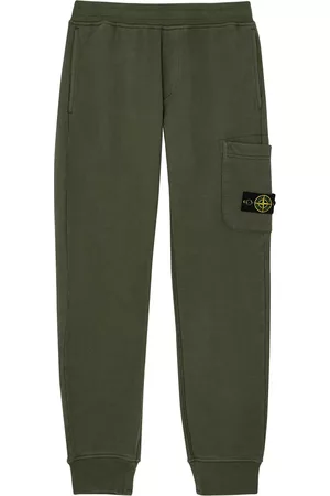 Stone Island Men Sweats - Kids Army Green Cotton Sweatpants (14 Years)