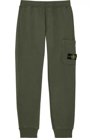 Stone Island Men Sweats - Kids Army Green Cotton Sweatpants (10-12 Years)