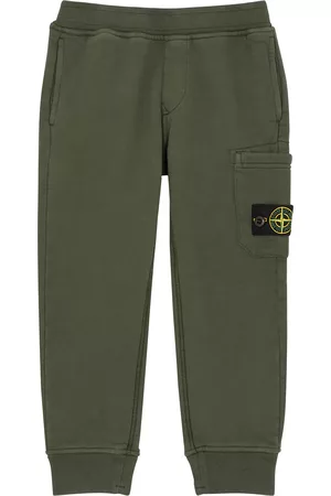 Stone Island Kids Army Green Cotton Sweatpants (2-4 Years)