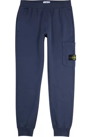 Stone Island Kids Navy Cotton Sweatpants (14 Years) - Blue