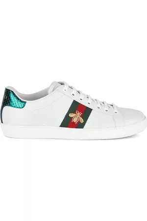 Gucci Ace Embroidered White Leather Sneakers - 3