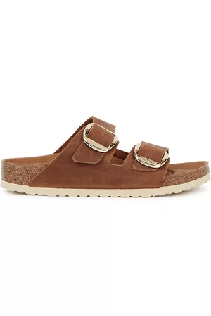 Birkenstock Arizona Brown Nubuck Sliders - TAN - 3