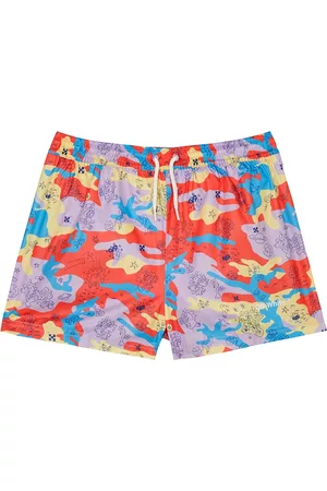 OFF-WHITE Kids Puzzleflage Printed Swim Shorts - Multicoloured - 10 Years