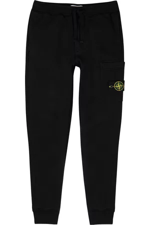 Stone Island Logo Cotton Sweatpants - Black - S
