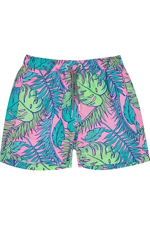 BOARDIES Kids Leaf Printed Shell Swim Shorts - Pink & Other - 5 Years