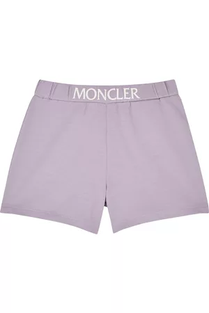 Moncler Kids Shorts - Kids Logo Stretch-cotton Shorts - Lilac - 9 Months