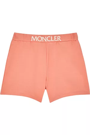 Moncler Kids Shorts - Kids Logo Stretch-cotton Shorts - Pink Salmon - 2 Years