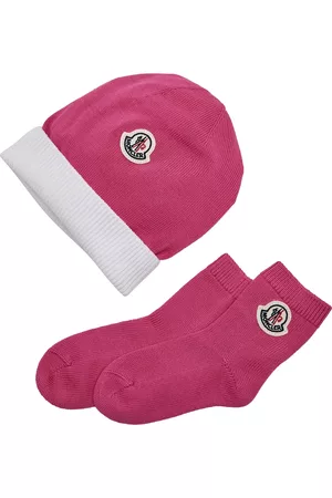 Moncler Kids Hats - Kids Sock And Hat Gift Set - White & Other