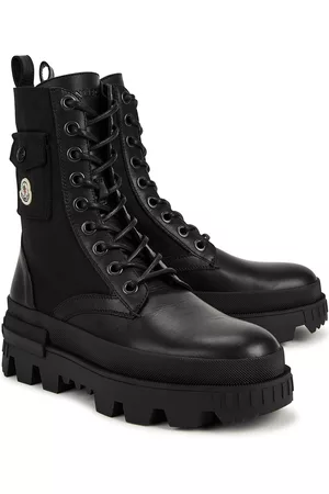 Moncler Men Ankle Boots - Konture Leather Ankle Boots - Black - 3
